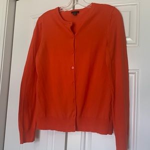 Cardigan - tangerine orange (not bright bright)